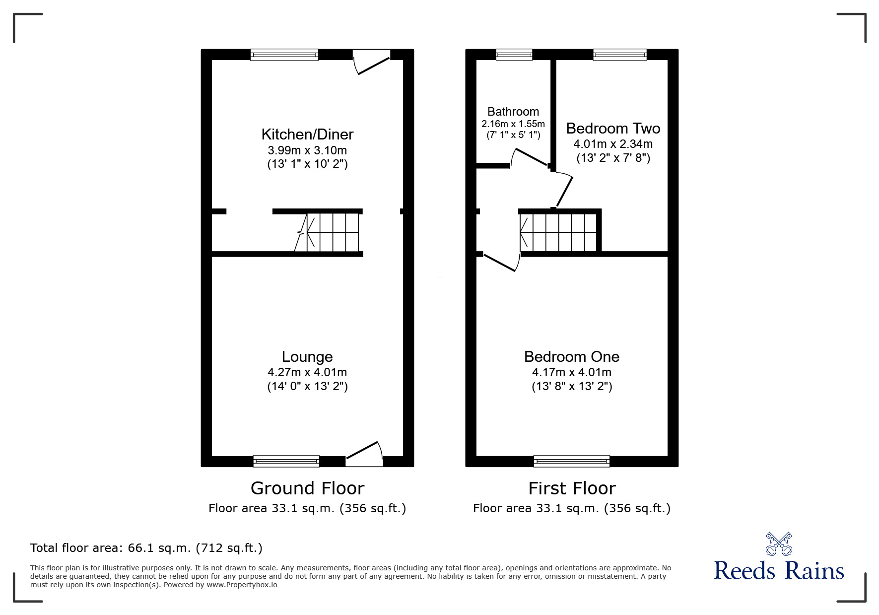 Floorplan of 2 bedroom Mid Terrace House for sale, Peter Street, Colne, Lancashire, BB8