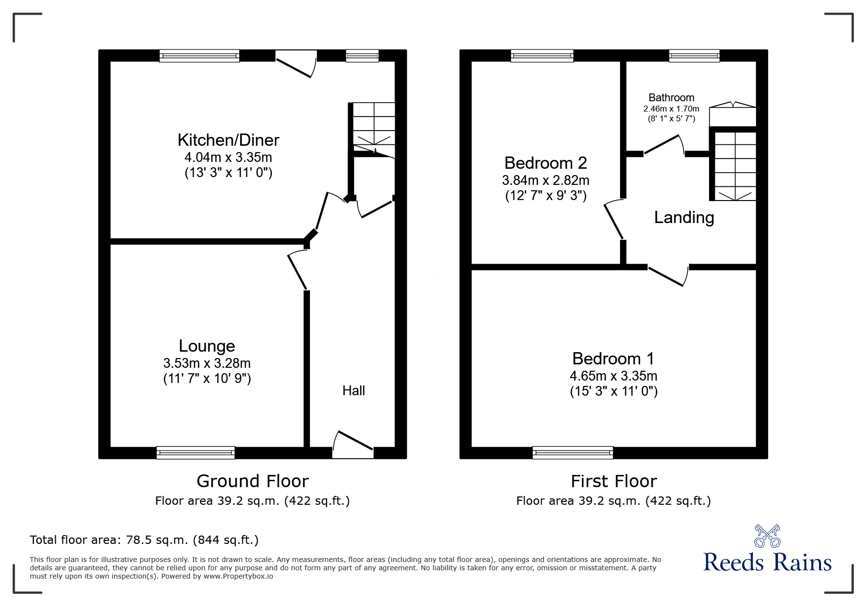 Floorplan of 2 bedroom Mid Terrace House for sale, Clifford Street, Colne, Lancashire, BB8
