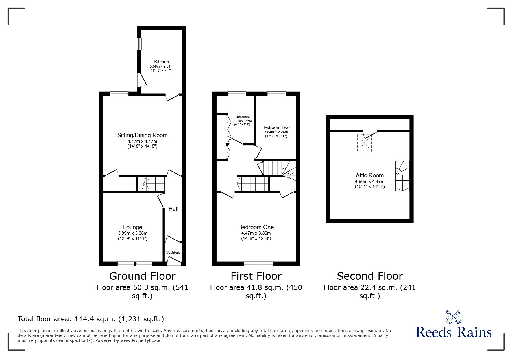 Floorplan of 2 bedroom Mid Terrace House for sale, Station Road, Foulridge, Lancashire, BB8