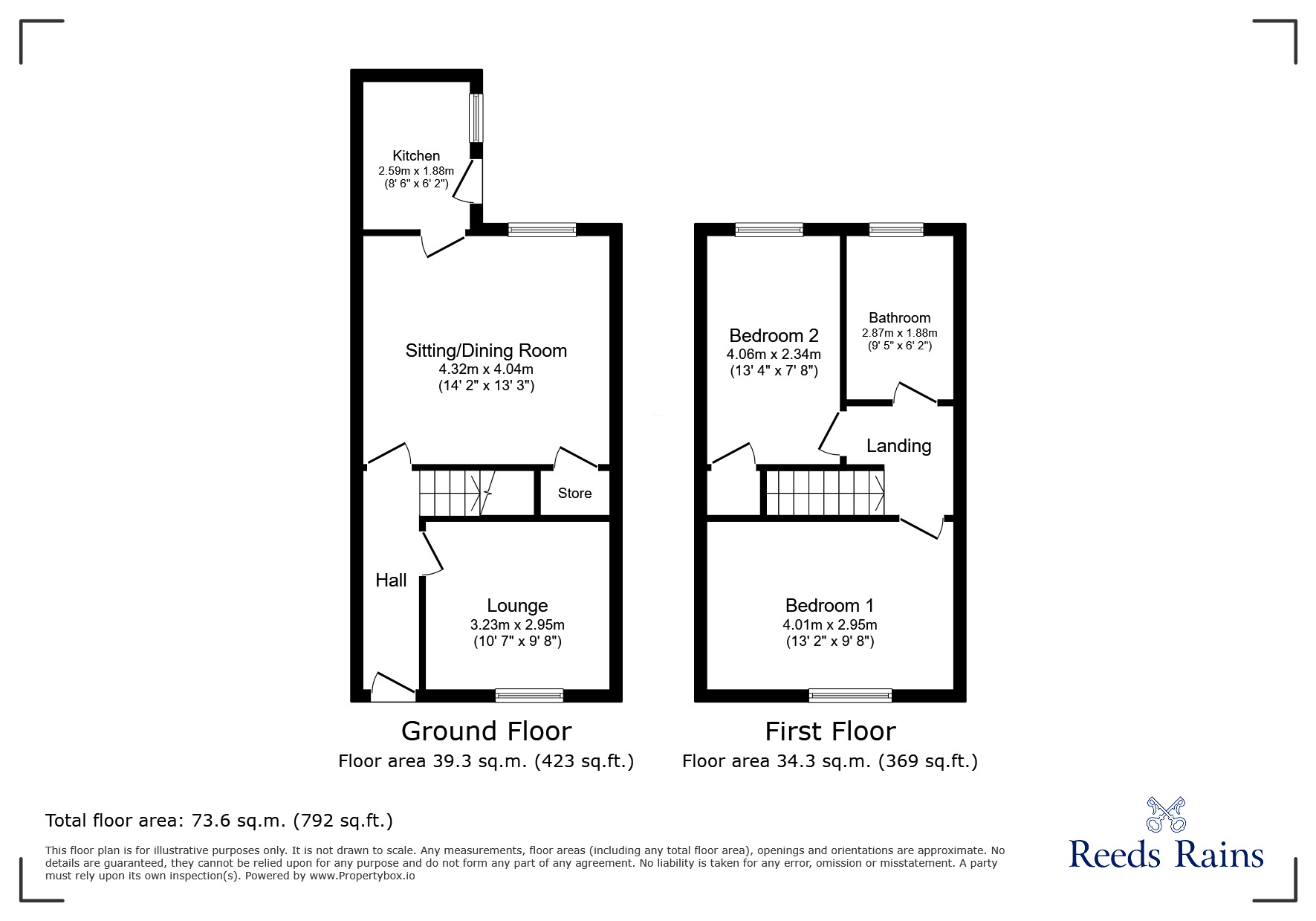 Floorplan of 2 bedroom Mid Terrace House for sale, Newtown Street, Colne, Lancashire, BB8