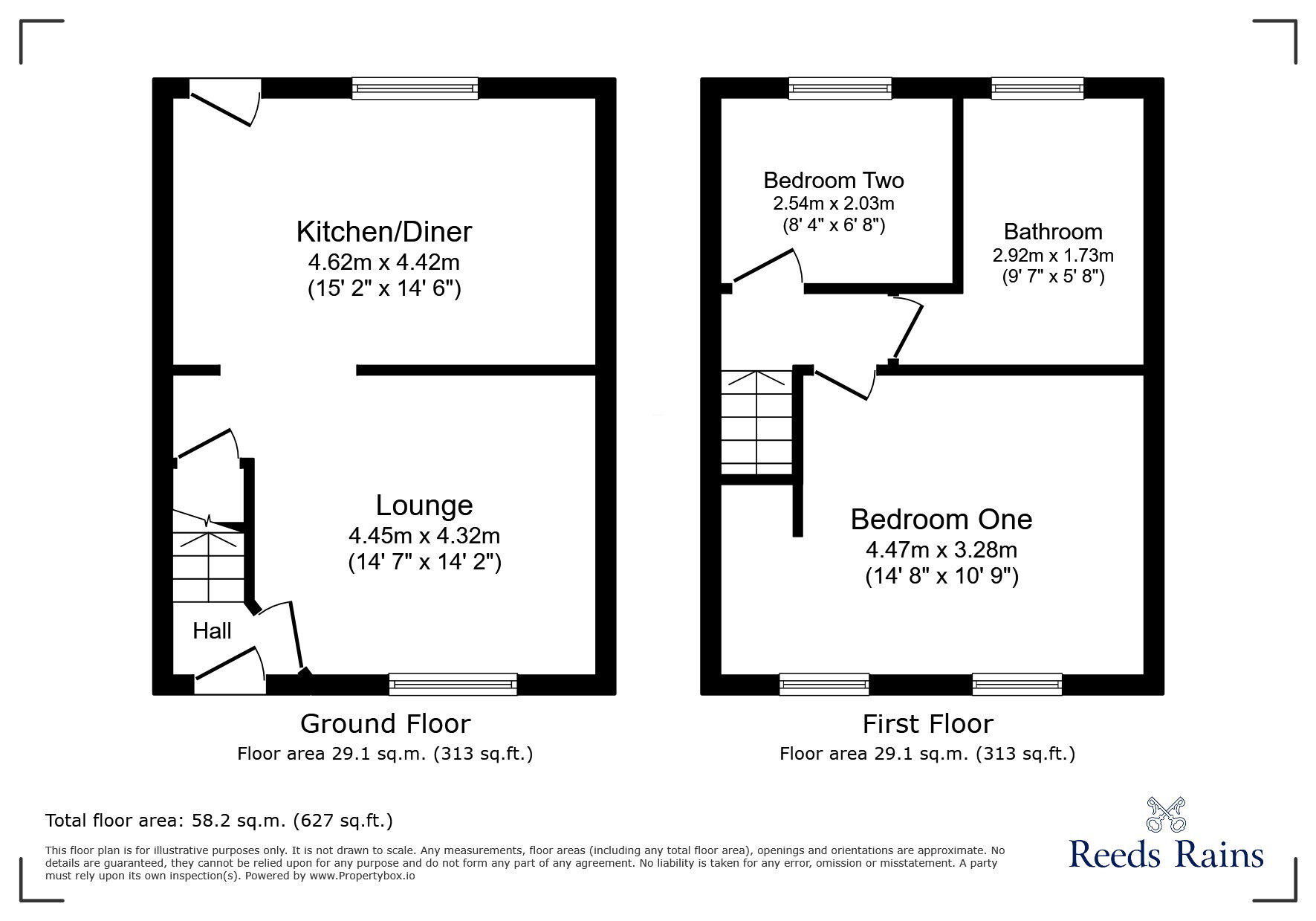 Floorplan of 2 bedroom End Terrace House for sale, Skipton Old Road, Colne, Lancashire, BB8