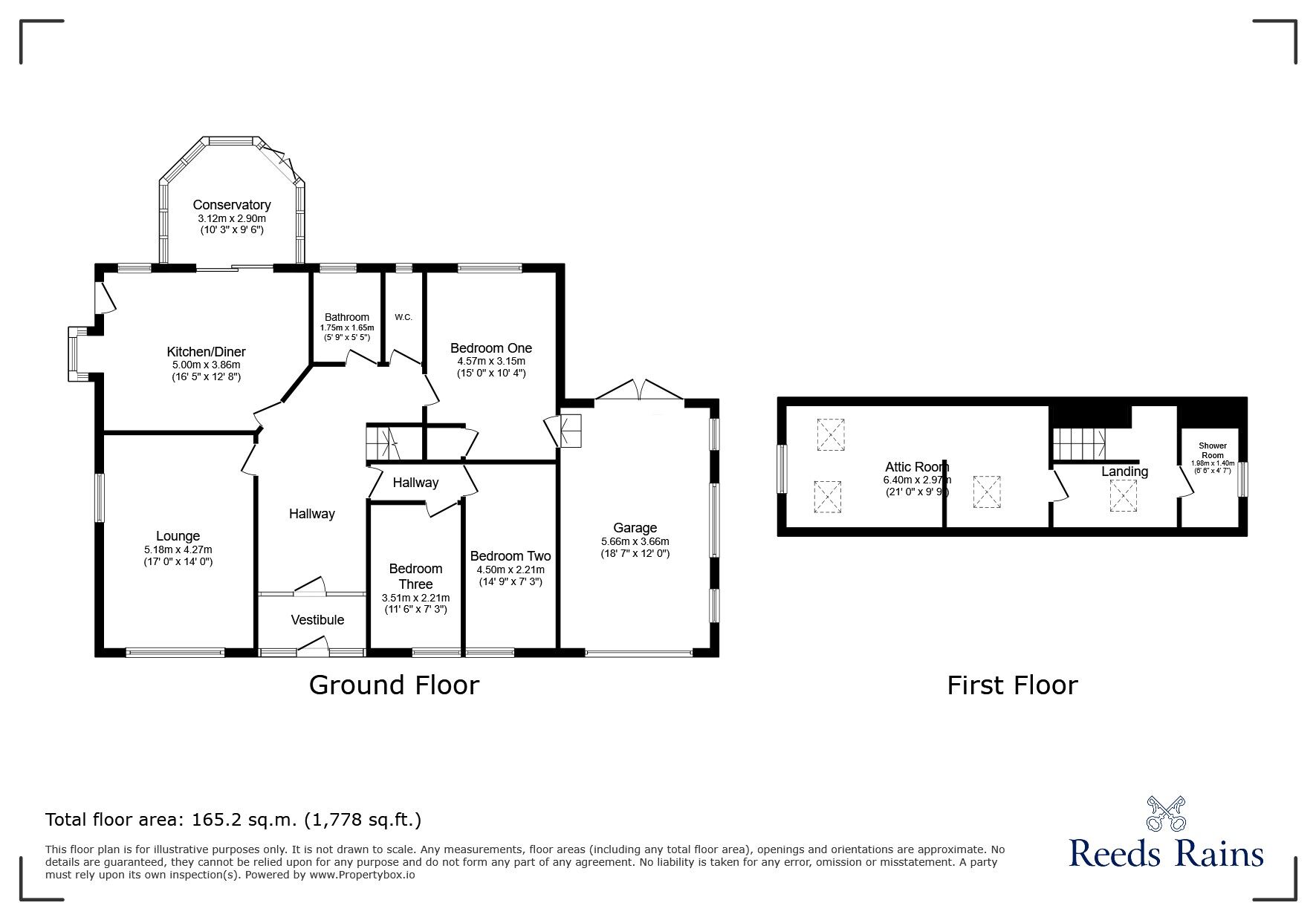 Floorplan of 3 bedroom Detached House for sale, Keighley Road, Colne, Lancashire, BB8