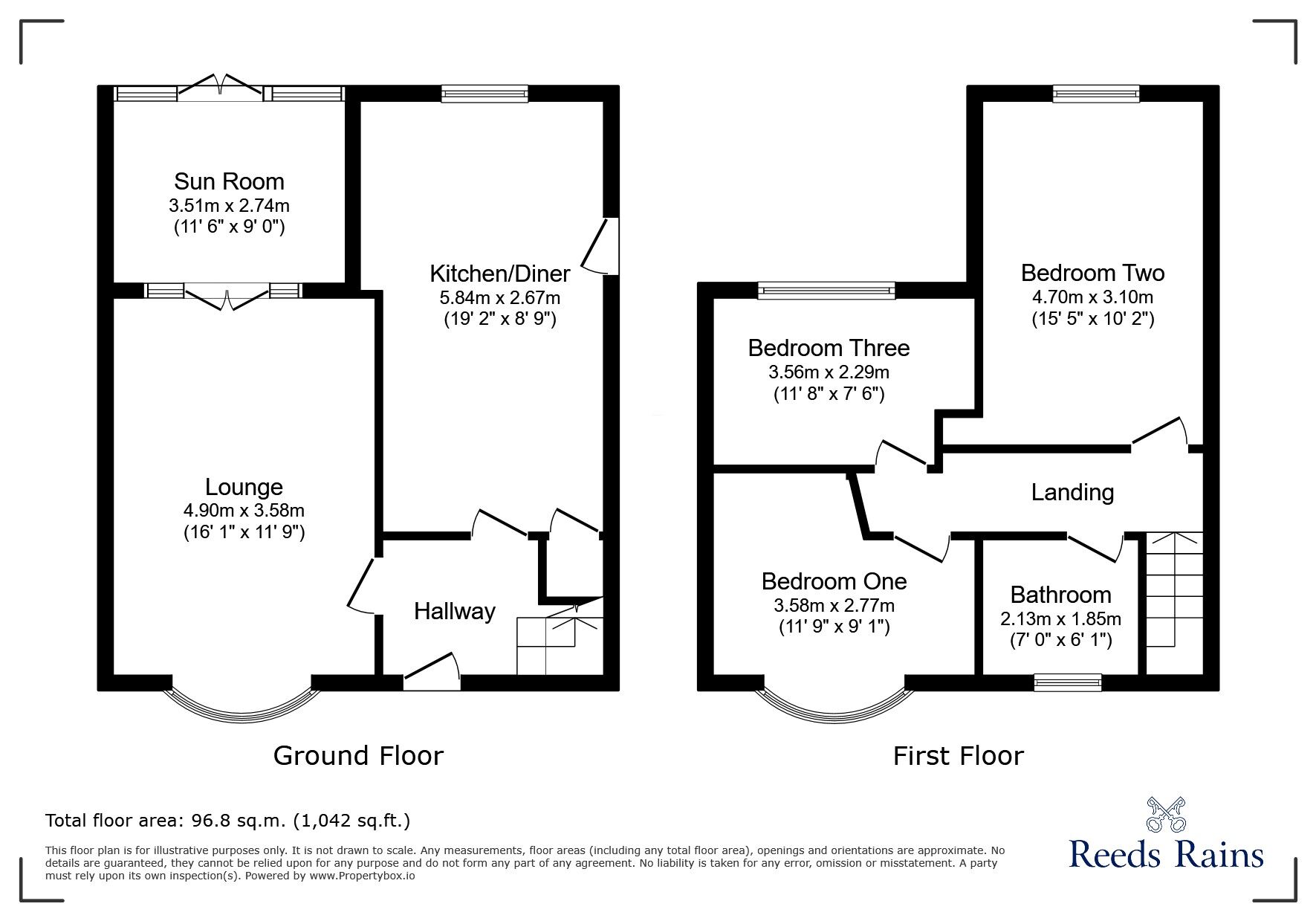 Floorplan of 3 bedroom Semi Detached House for sale, Hall Road, Trawden, Lancashire, BB8