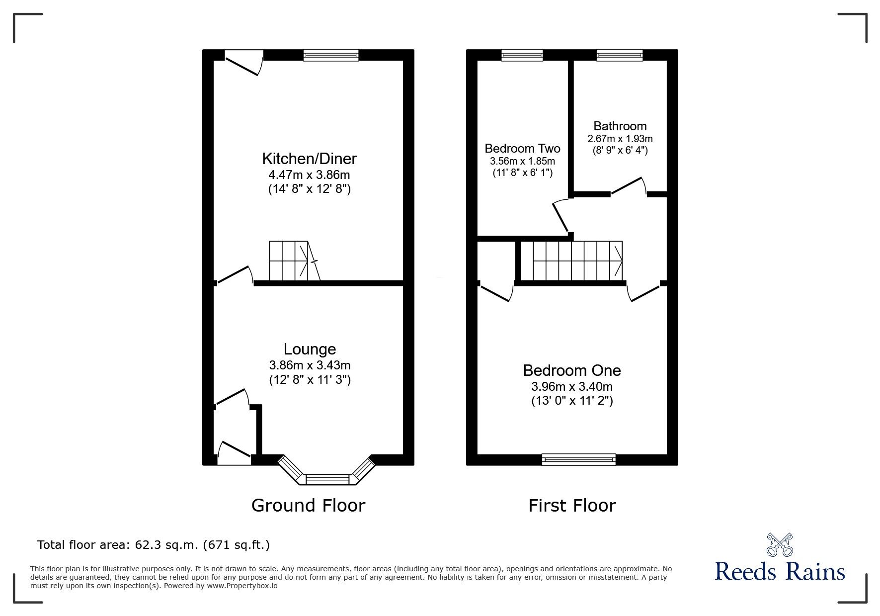 Floorplan of 2 bedroom Mid Terrace House for sale, Glen Street, Lancashire, BB8