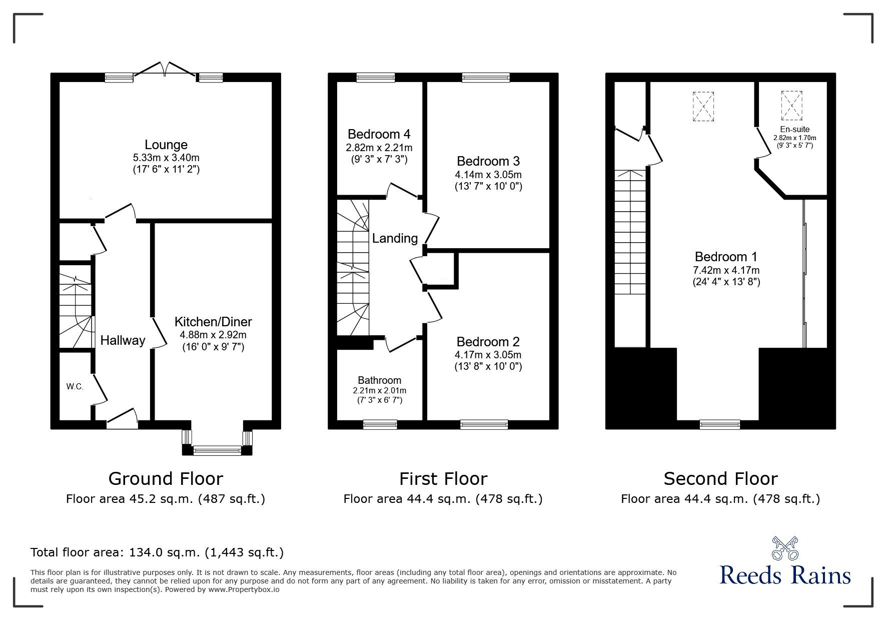 Floorplan of 4 bedroom Semi Detached House for sale, Beckside, Salterforth, Lancashire, BB18