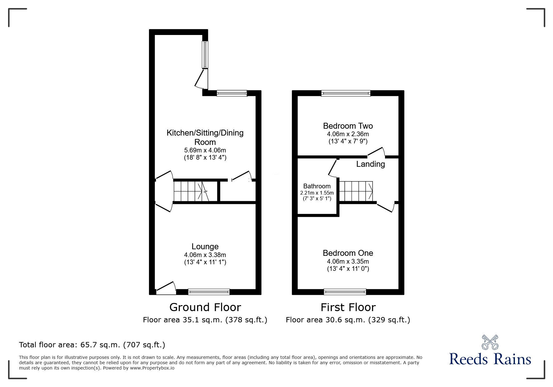 Floorplan of 2 bedroom Mid Terrace House to rent, Frederick Street, Barnoldswick, Lancashire, BB18