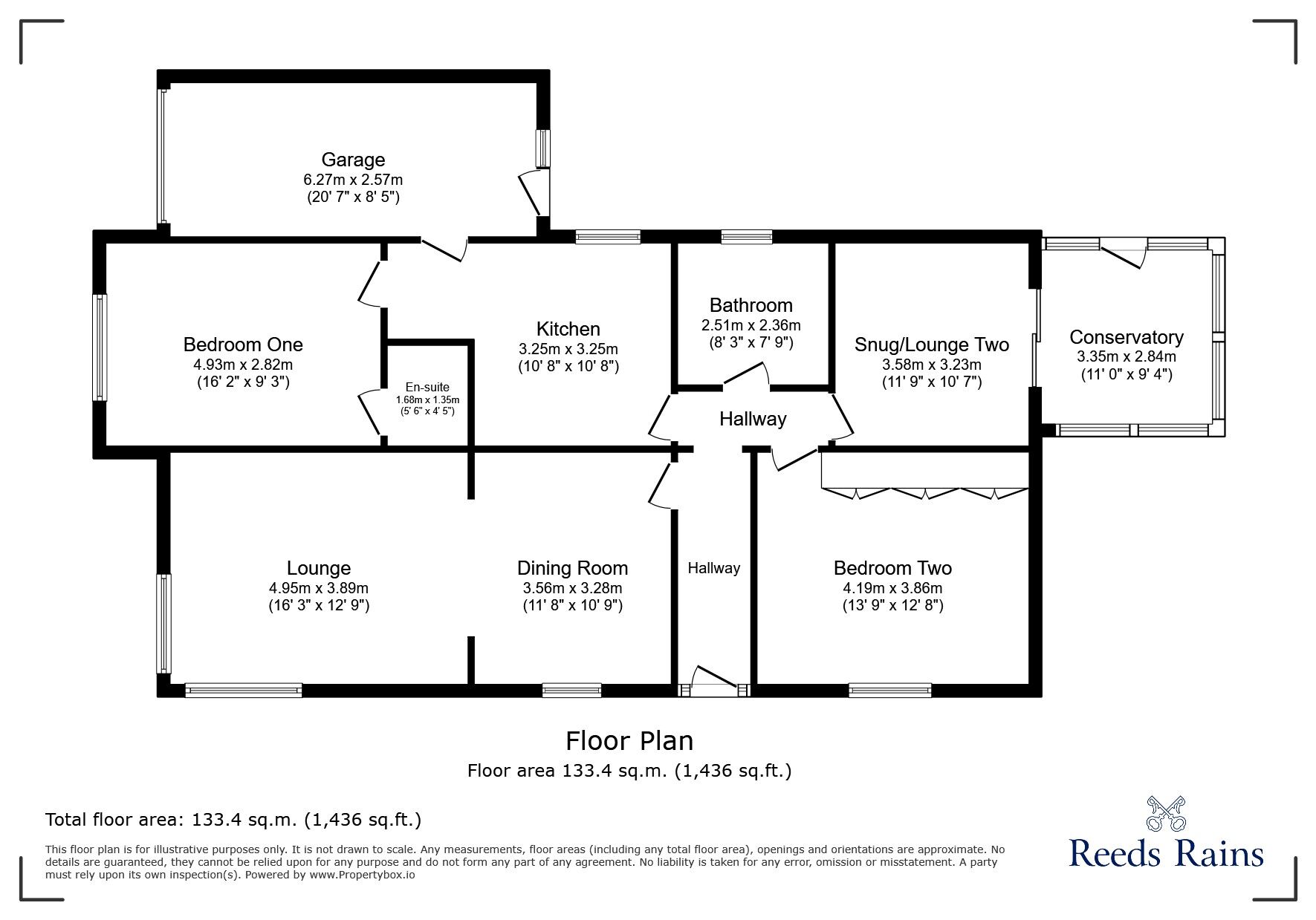 Floorplan of 2 bedroom Detached Bungalow for sale, Castle Road, Colne, Lancashire, BB8