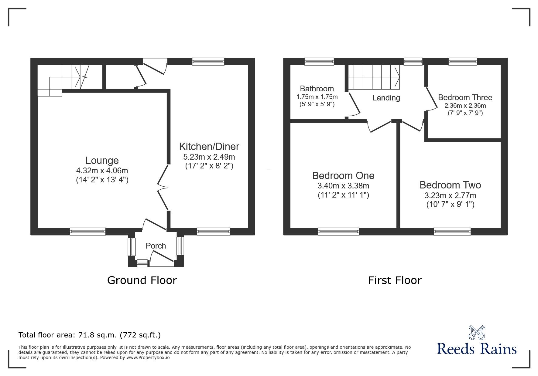 Floorplan of 3 bedroom Mid Terrace House for sale, Harrison Drive, Colne, Lancashire, BB8