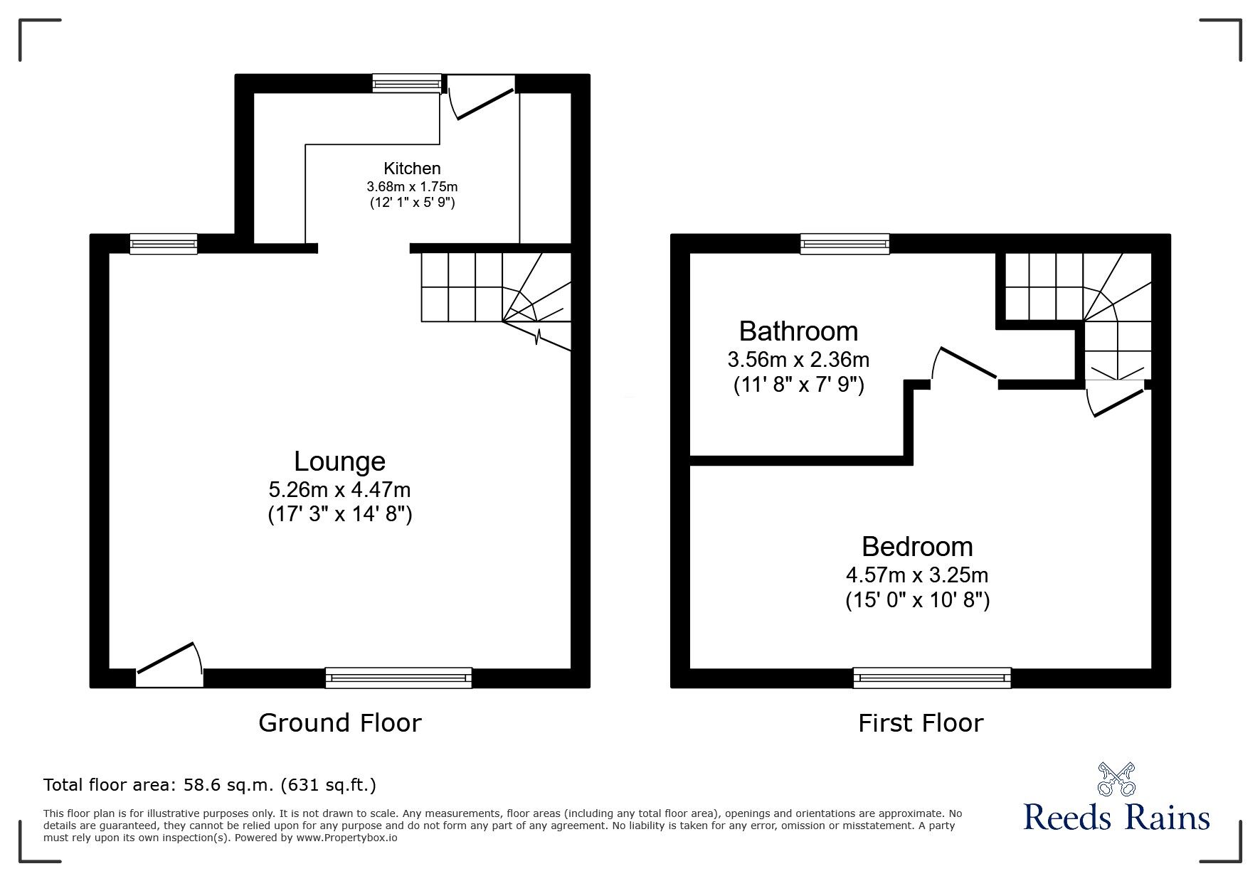 Floorplan of 1 bedroom Mid Terrace House for sale, Bents, Colne, Lancashire, BB8
