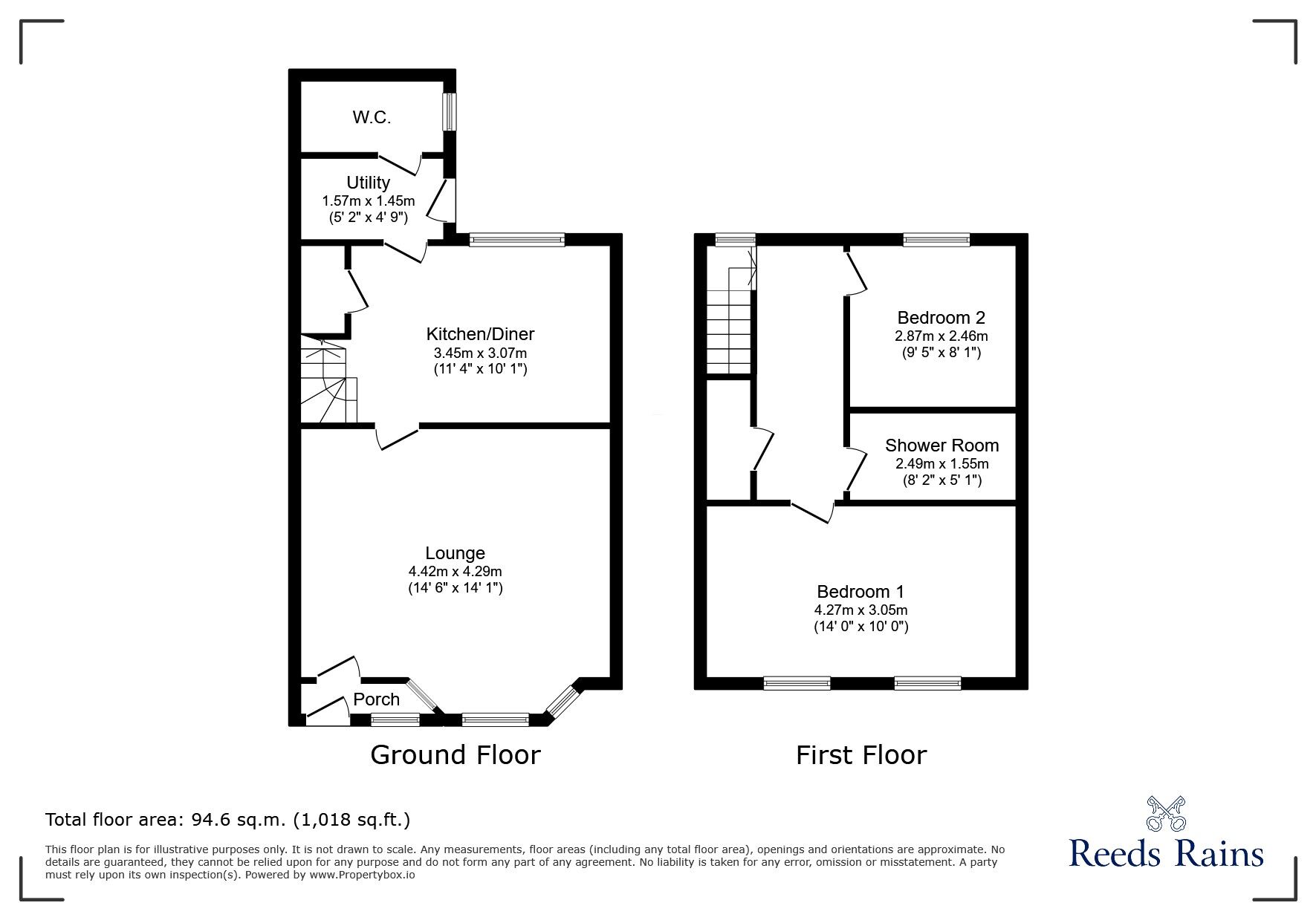 Floorplan of 2 bedroom Mid Terrace House for sale, Penrith Road, Colne, Lancashire, BB8