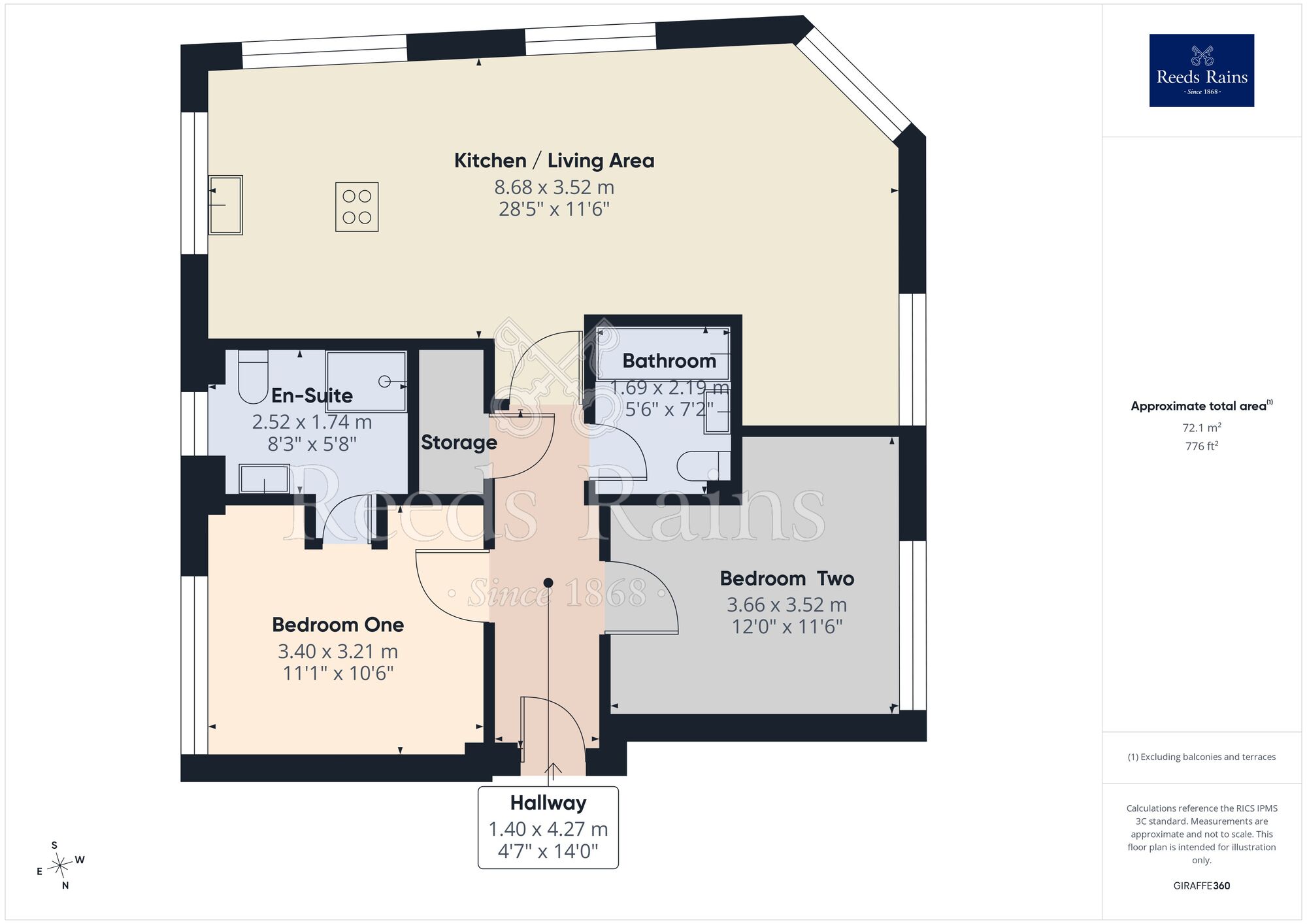 Floorplan of 2 bedroom Flat to rent, Hatter Street, Congleton, Cheshire, CW12