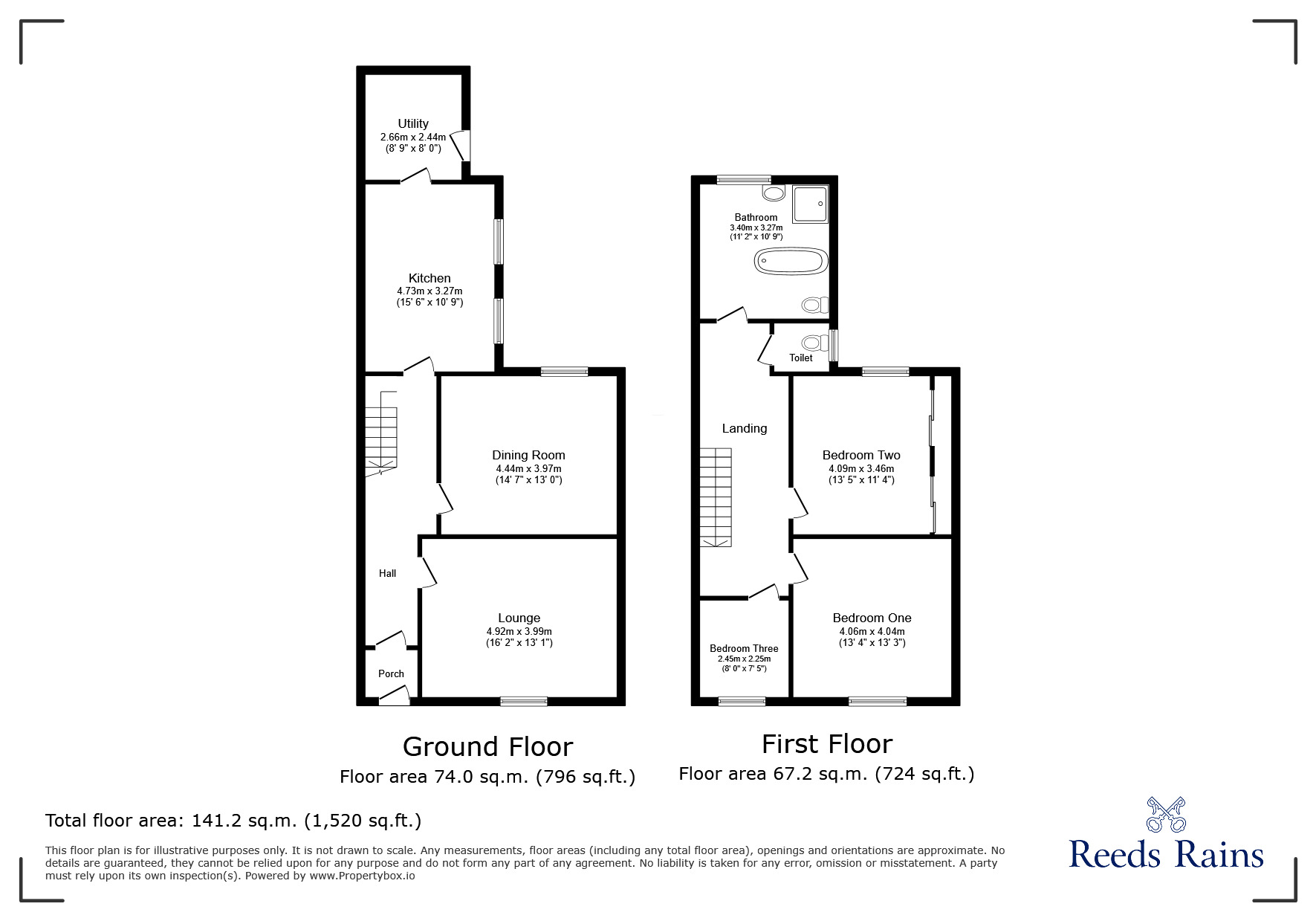 Floorplan of 3 bedroom Mid Terrace House for sale, Taylor Street, County Durham, DH8