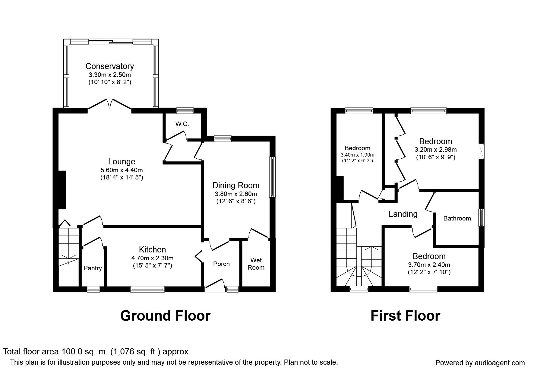 Floorplan of 3 bedroom Semi Detached House for sale, Thornfield Road, Consett, County Durham, DH8