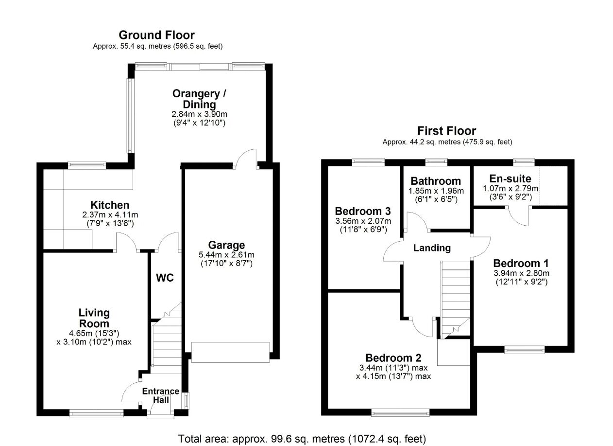 Floorplan of 3 bedroom Detached House for sale, Gill Way, Chopwell, Tyne and Wear, NE17
