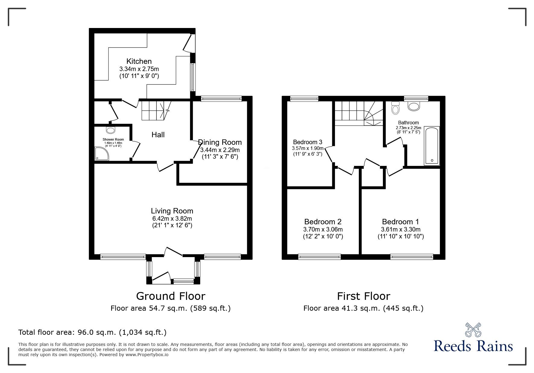 Floorplan of 3 bedroom End Terrace House for sale, Lambton Avenue, Consett, Durham, DH8