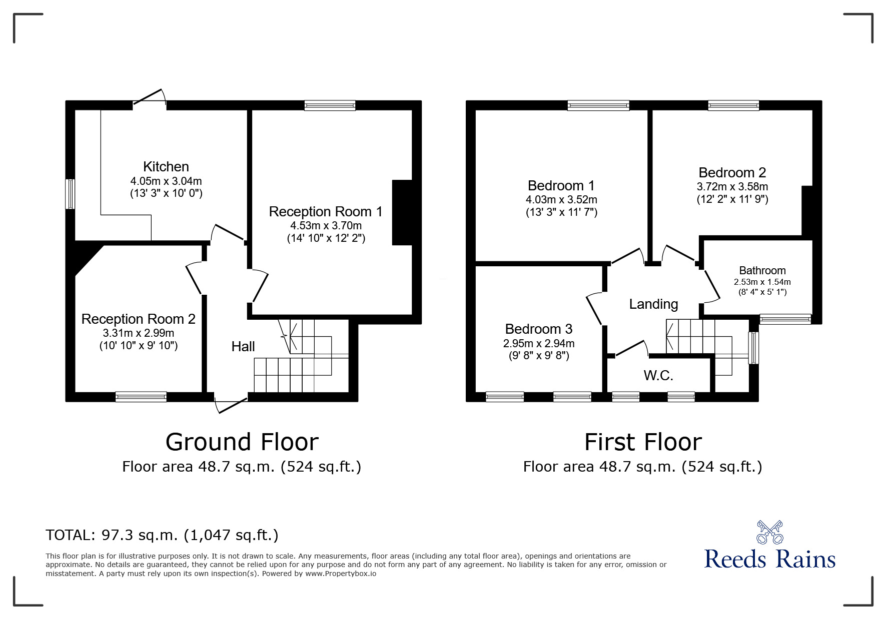 Floorplan of 3 bedroom Semi Detached House for sale, Welford Road, Consett, Durham, DH8