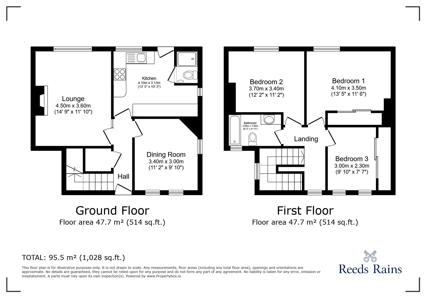 Floorplan of 3 bedroom Semi Detached House for sale, The Crescent, Consett, Durham, DH8