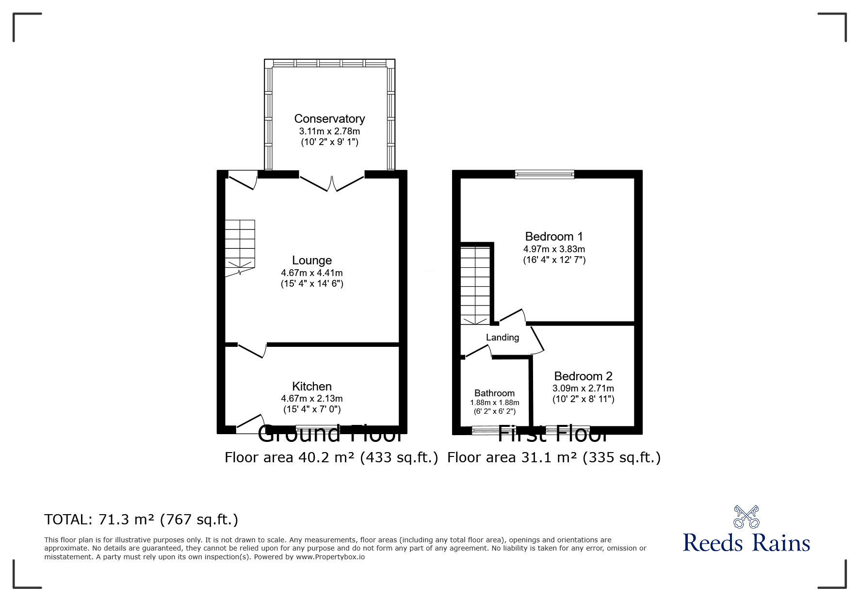 Floorplan of 2 bedroom Mid Terrace House for sale, Gill Street, Consett, Durham, DH8