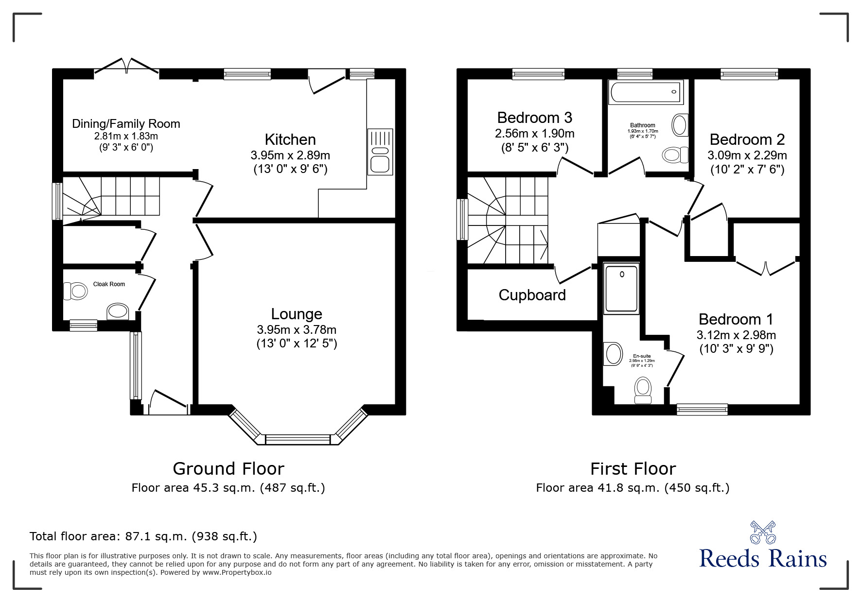 Floorplan of 3 bedroom Detached House for sale, Redmire Drive, Consett, Durham, DH8