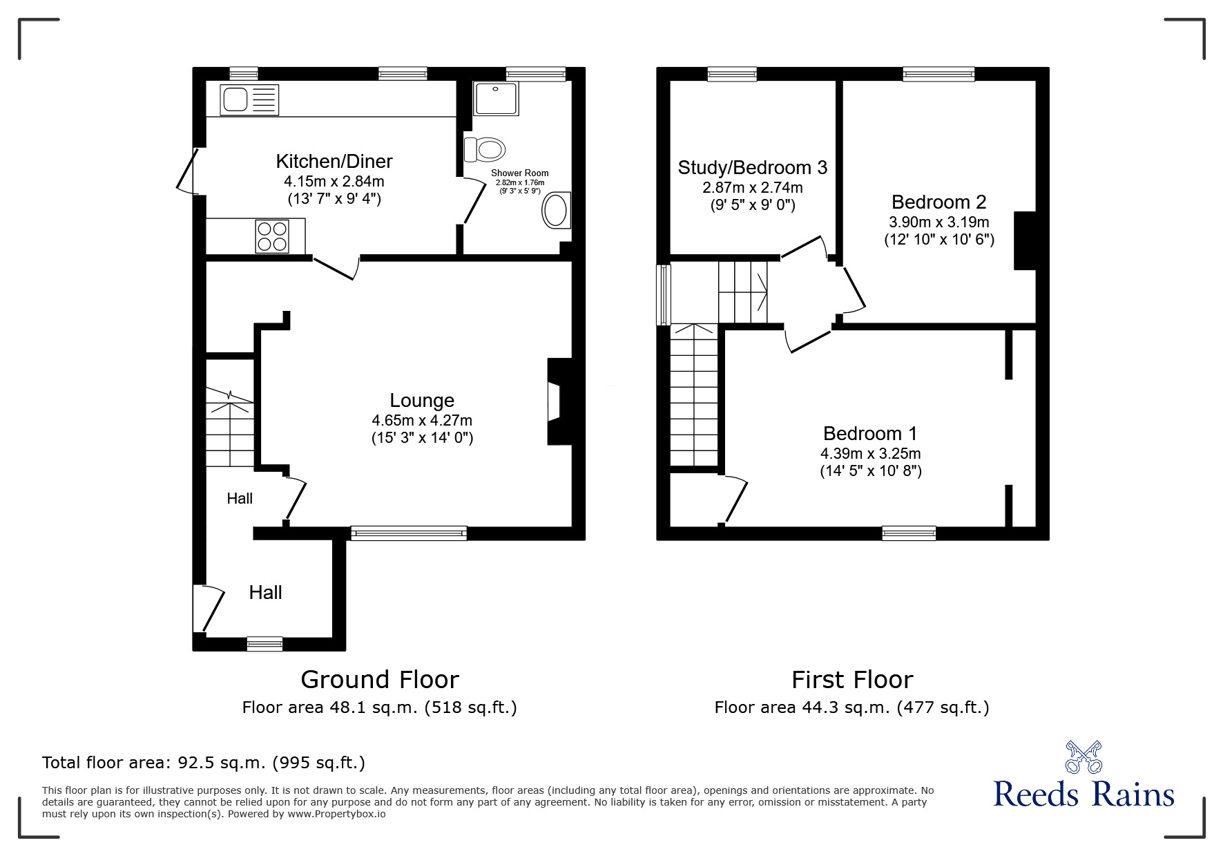 Floorplan of 3 bedroom Semi Detached House for sale, St. Andrews Crescent, Blackhill, Consett, DH8