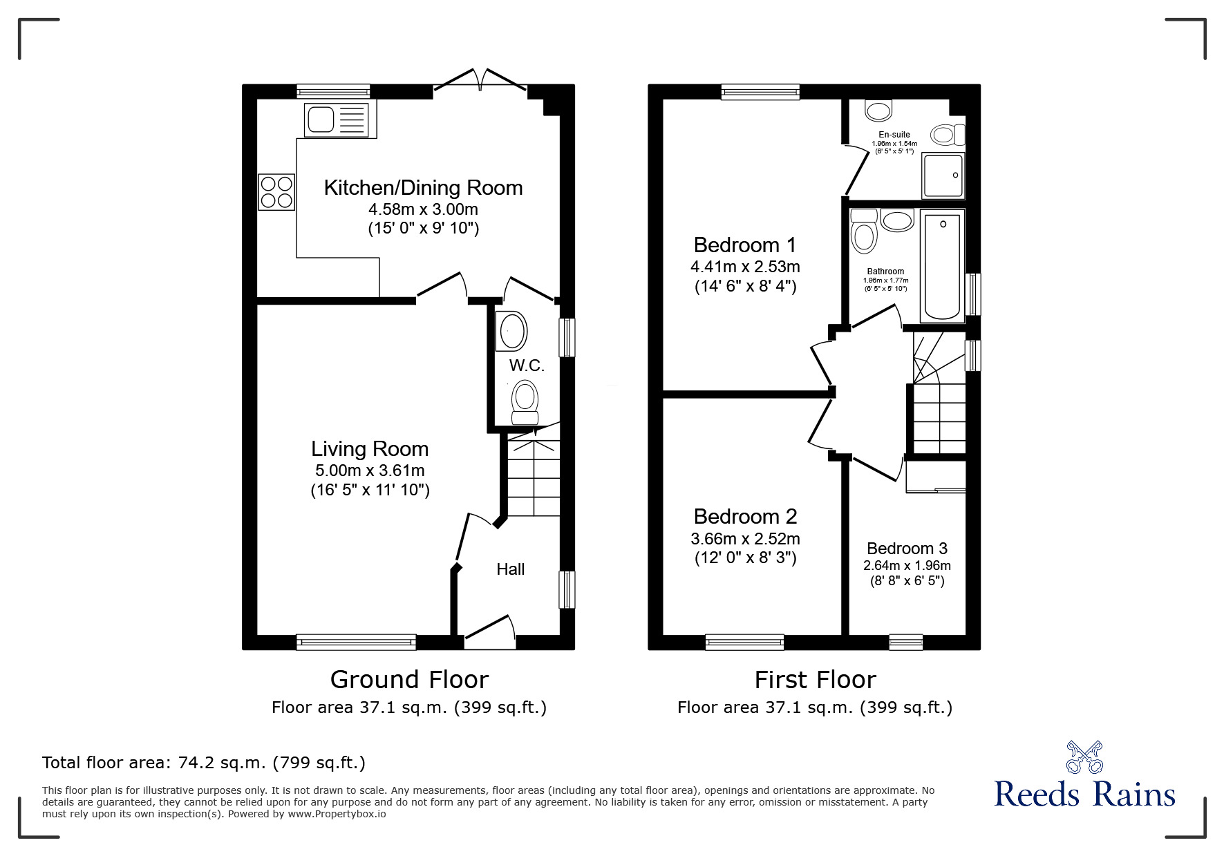 Floorplan of 3 bedroom Detached House to rent, Victory Close, Consett, Durham, DH8