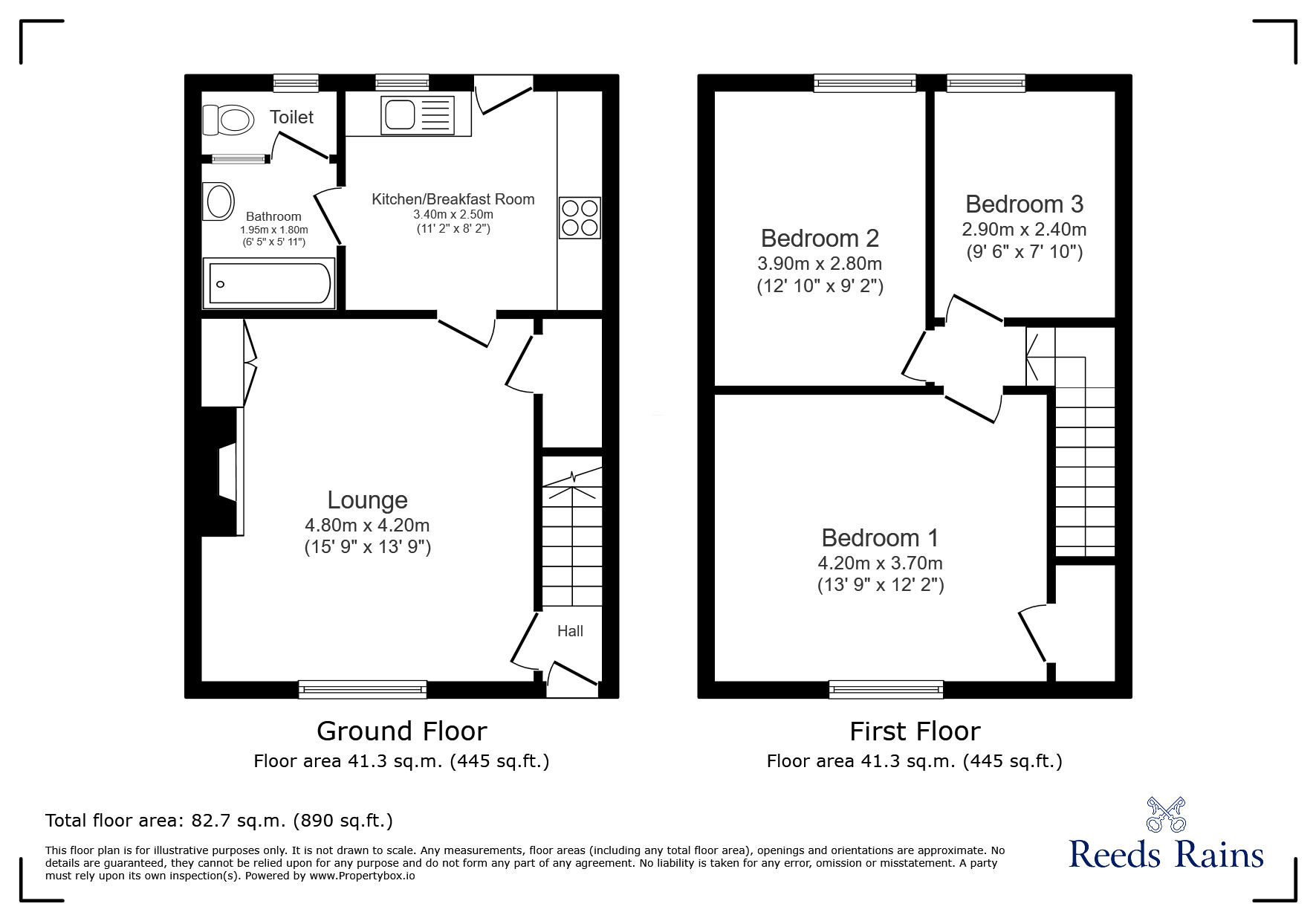 Floorplan of 3 bedroom End Terrace House for sale, Tindale Street, Consett, Durham, DH8
