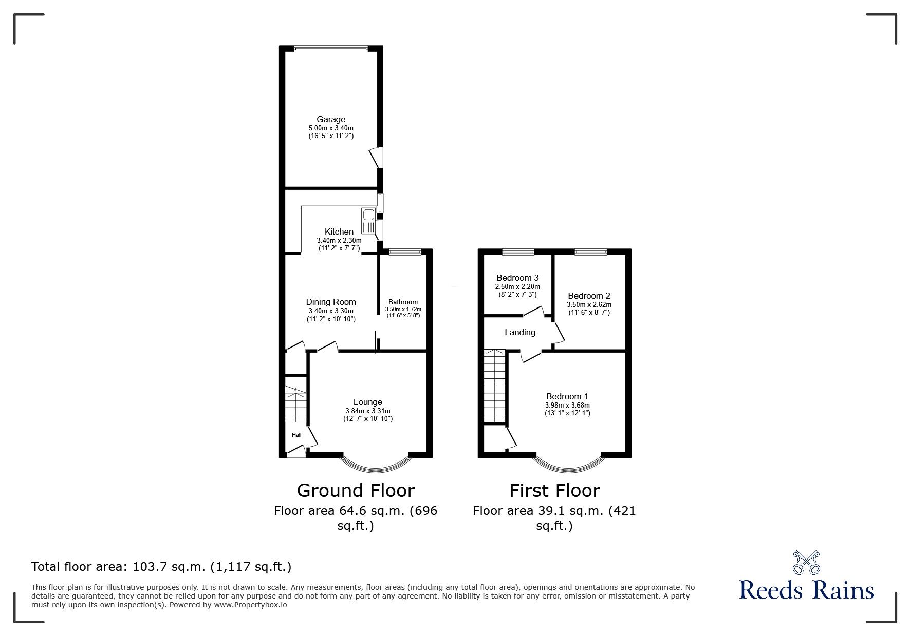 Floorplan of 3 bedroom Mid Terrace House for sale, Beverley Gardens, Blackhill, Durham, DH8