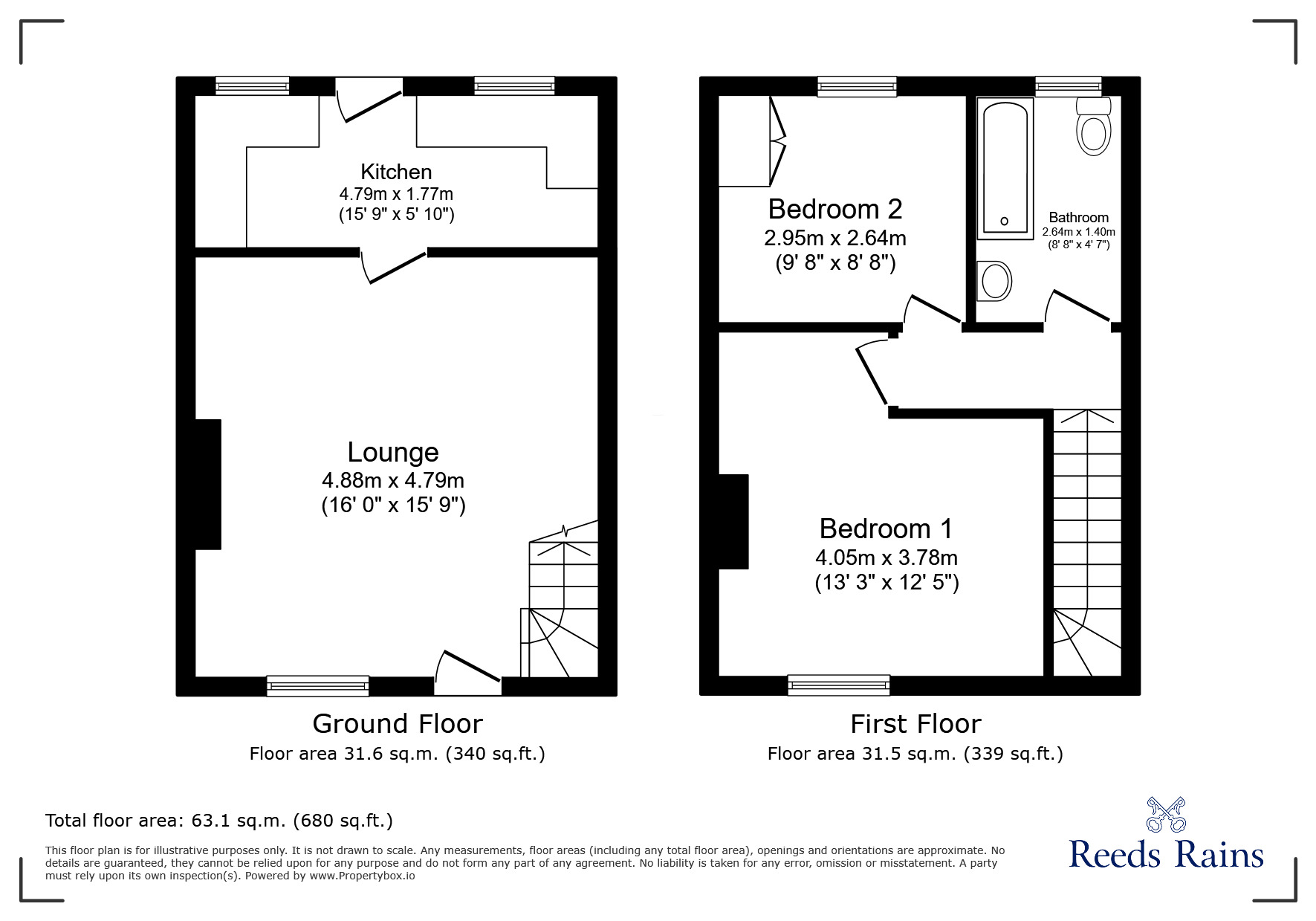 Floorplan of 2 bedroom Mid Terrace House for sale, Dixon Street, Consett, Durham, DH8