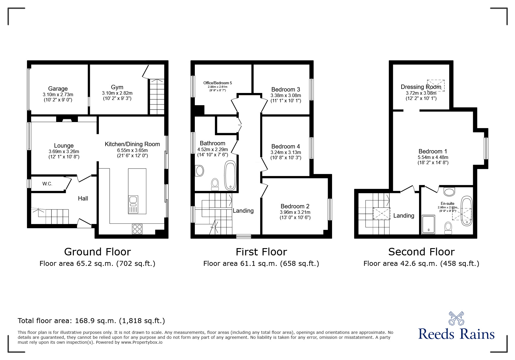 Floorplan of 5 bedroom Detached House for sale, Delem House, Aynsley Terrace, Consett, DH8