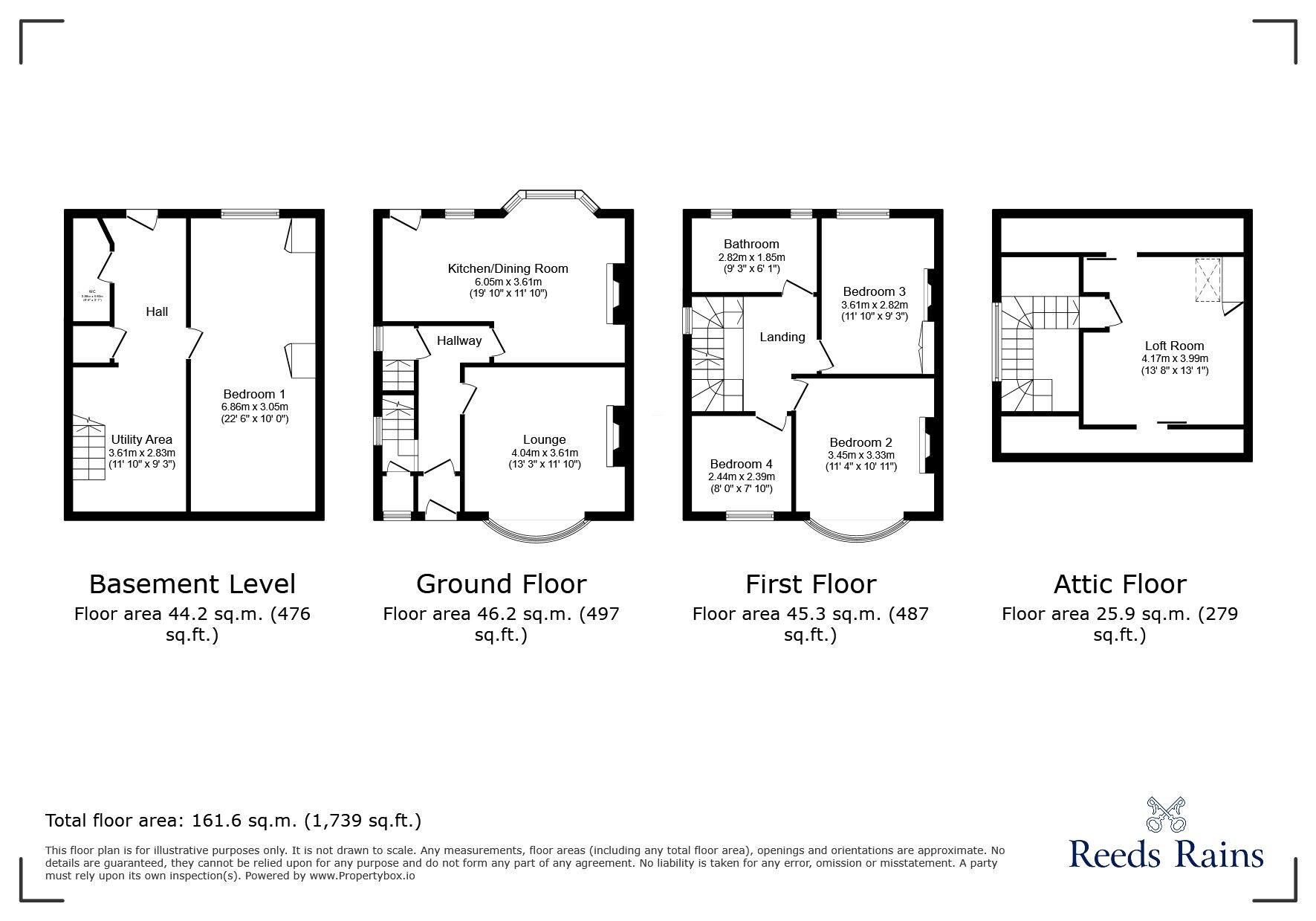 Floorplan of 5 bedroom End Terrace House to rent, Medomsley Road, Consett, Durham, DH8