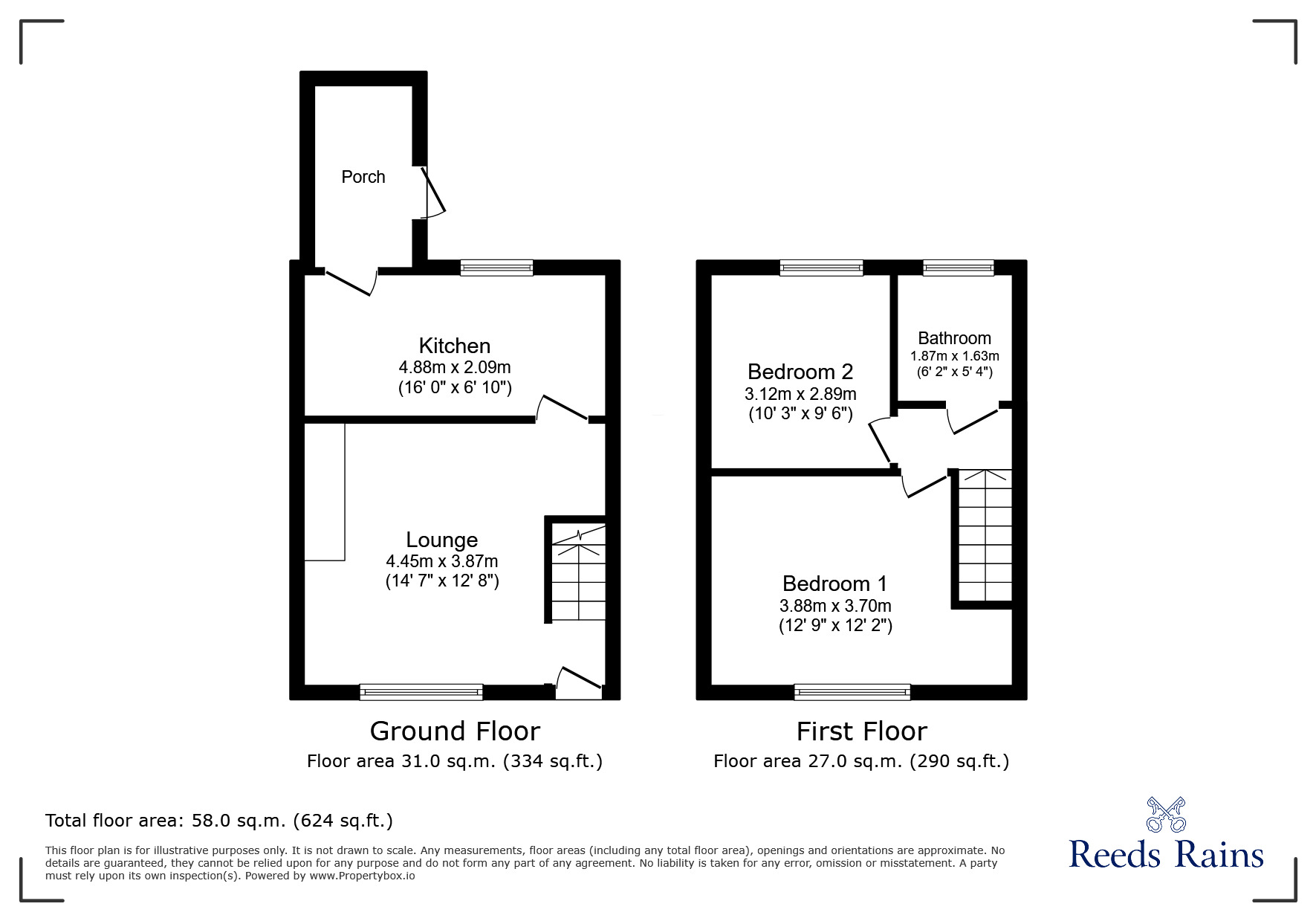 Floorplan of 2 bedroom Mid Terrace House for sale, Gill Street, Consett, Durham, DH8