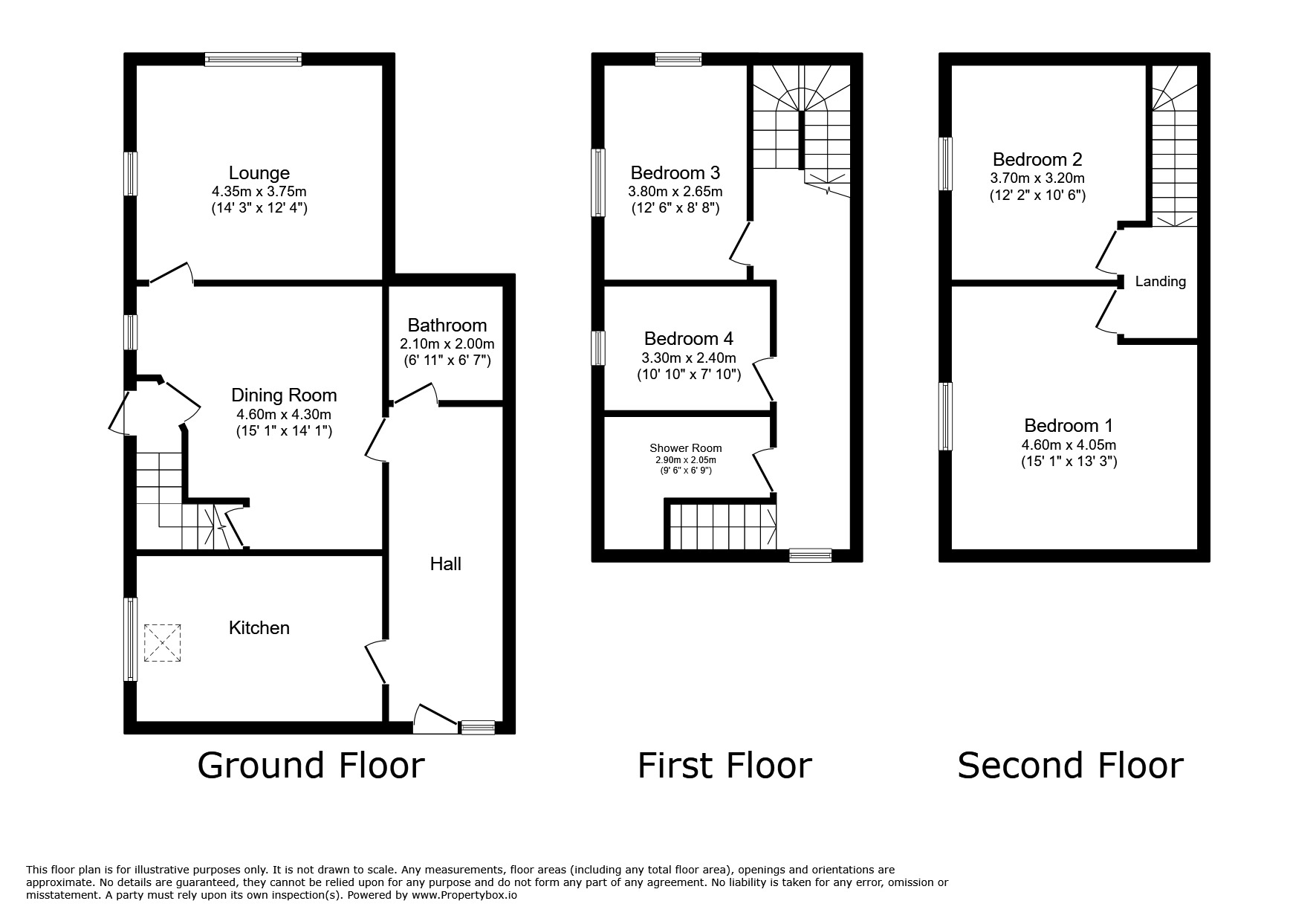 Floorplan of 4 bedroom Semi Detached House for sale, Manor Road, Consett, Durham, DH8