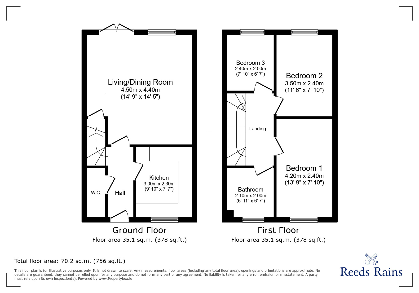 Floorplan of 3 bedroom Mid Terrace House for sale, Generation Place, Consett, Durham, DH8