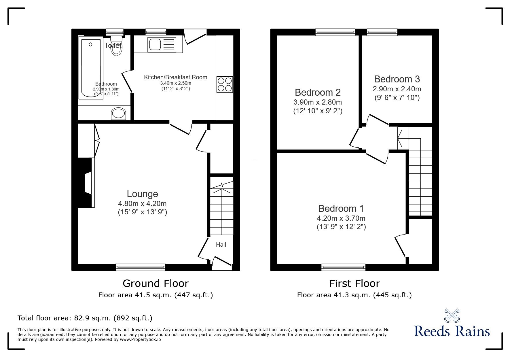 Floorplan of 3 bedroom End Terrace House to rent, Tindale Street, Consett, Durham, DH8