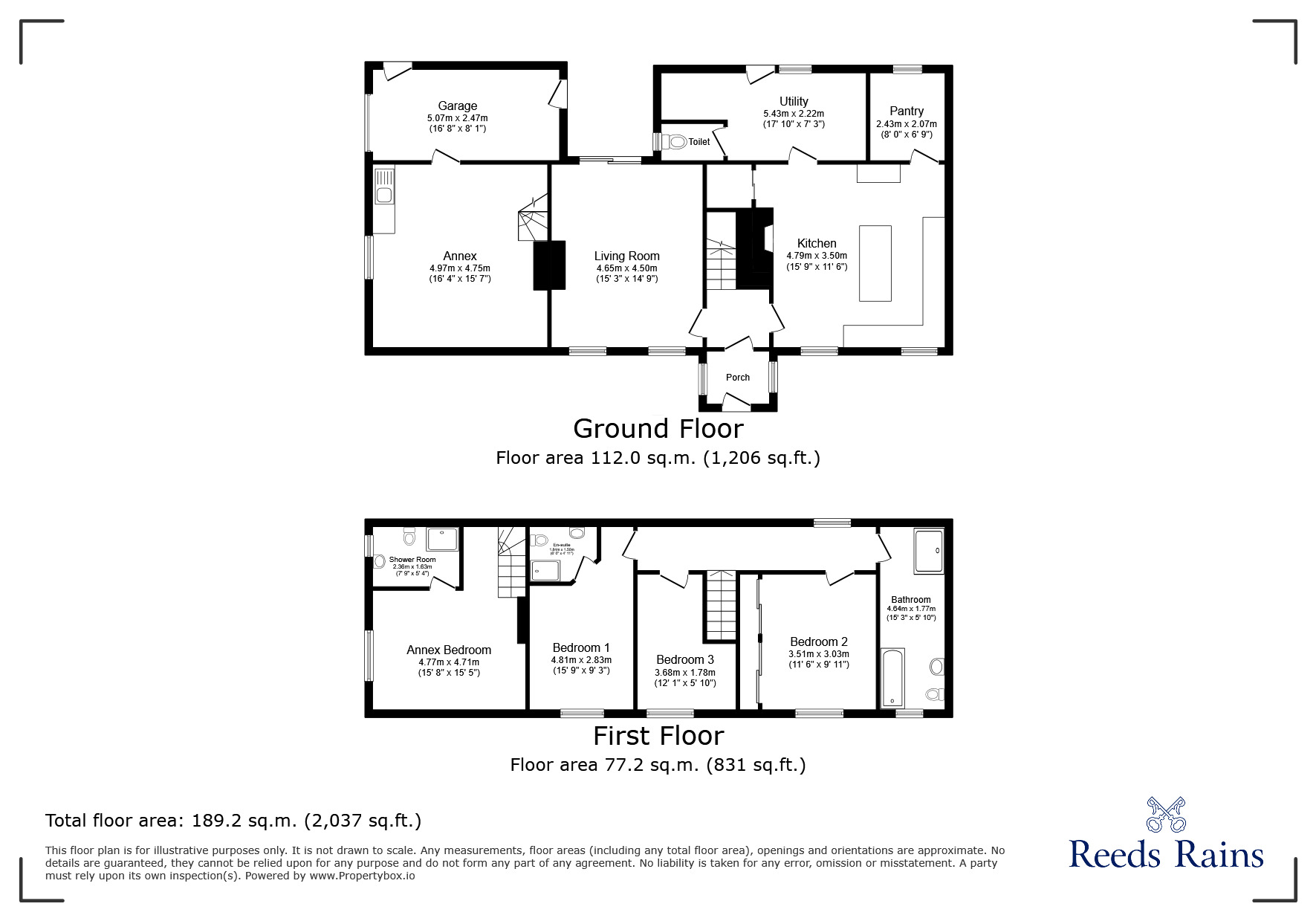 Floorplan of 3 bedroom Detached House for sale, Lanehead, Bishop Auckland, Durham, DL13