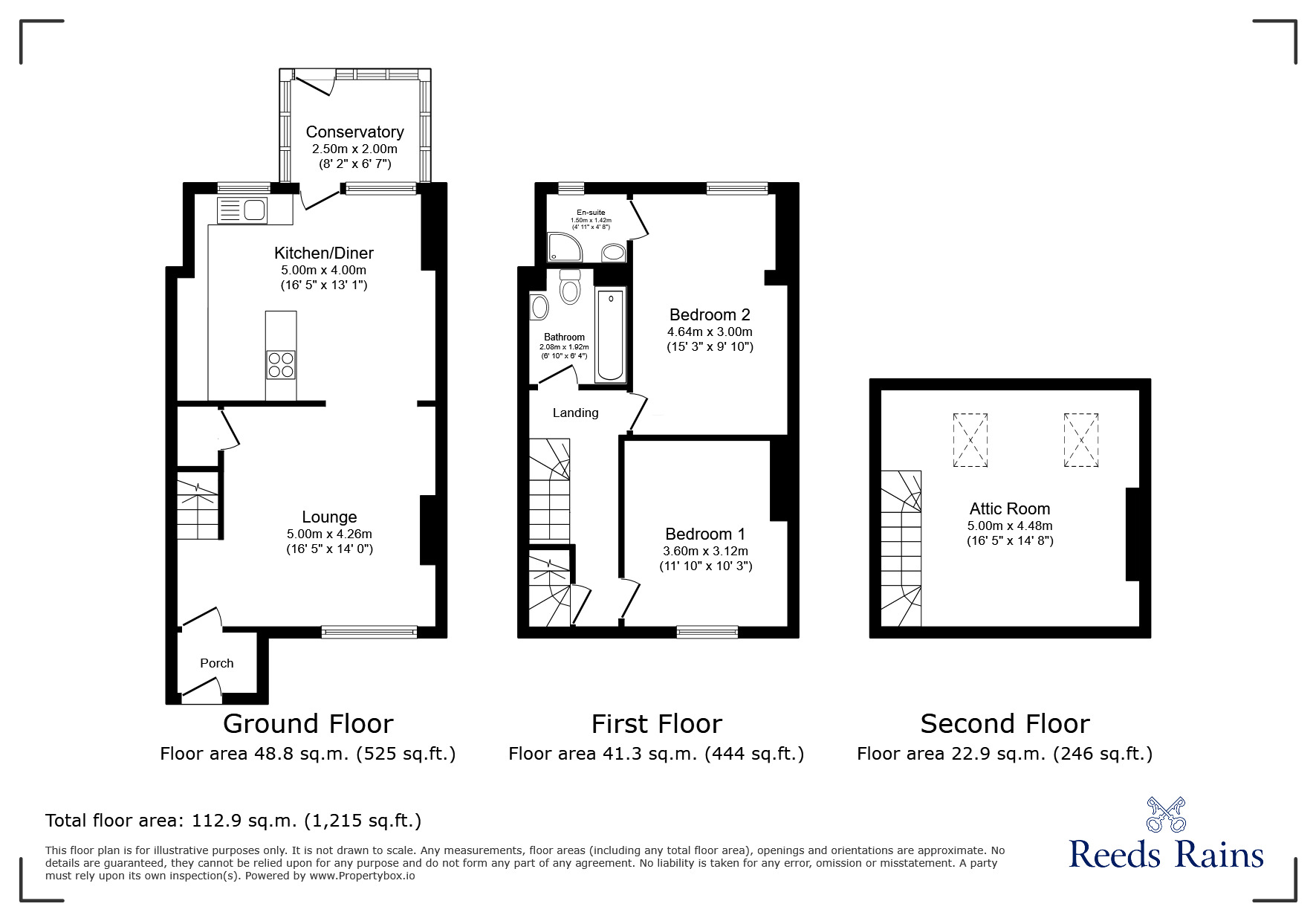 Floorplan of 2 bedroom Mid Terrace House for sale, Grange Terrace, Consett, Durham, DH8
