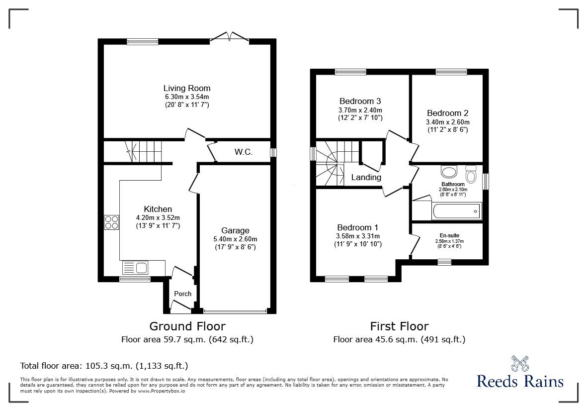 Floorplan of 3 bedroom Detached House for sale, Askrigg Close, Durham, DH8
