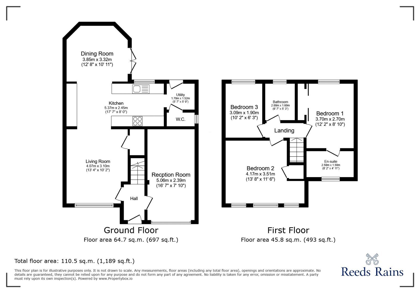 Floorplan of 3 bedroom Detached House for sale, Fenwick Way, Consett, Durham, DH8