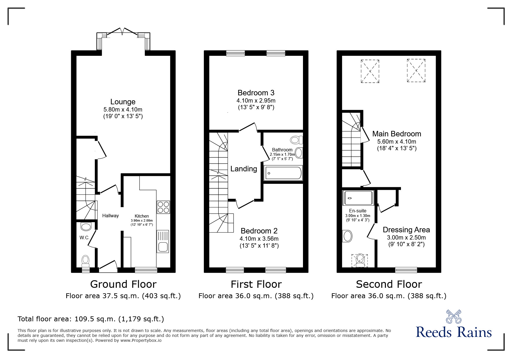 Floorplan of 3 bedroom Semi Detached House for sale, Richardson Way, Consett, Durham, DH8