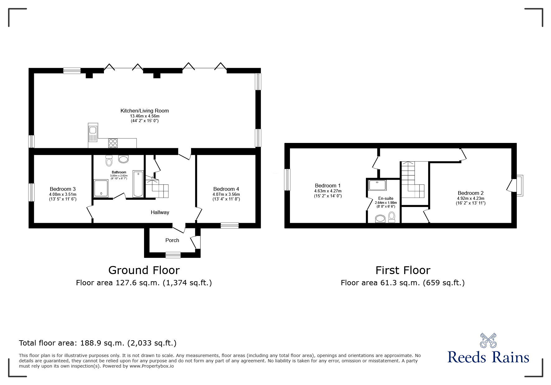 Floorplan of 13 bedroom Detached House for sale, Consett, Durham, DH8