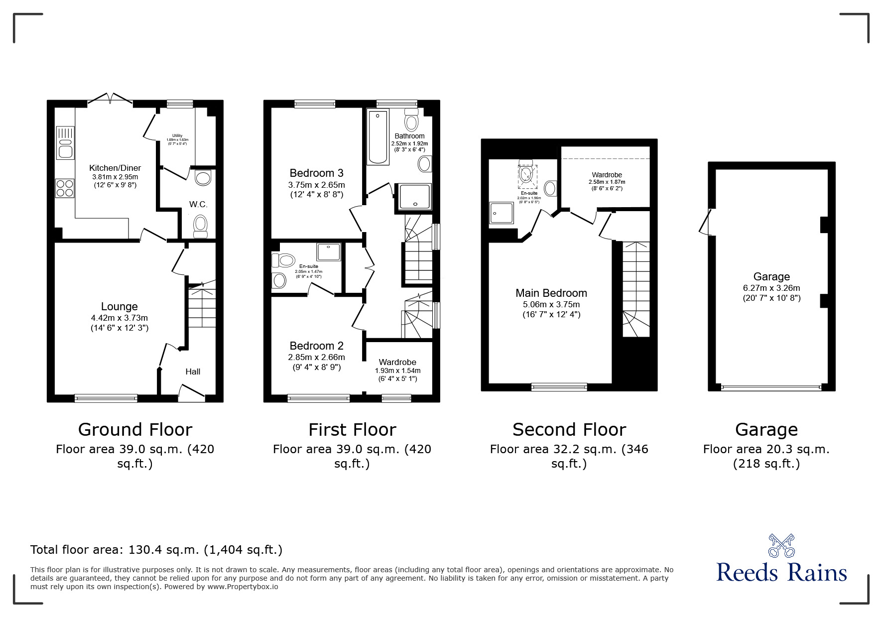 Floorplan of 3 bedroom Semi Detached House for sale, Havering Court, Consett, Durham, DH8