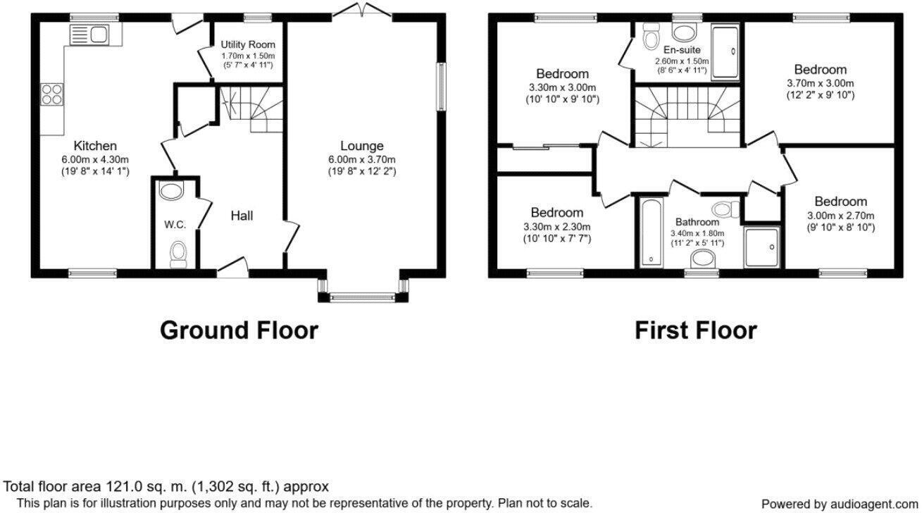 Floorplan of 4 bedroom Detached House for sale, Frazer Road, Consett, Durham, DH8