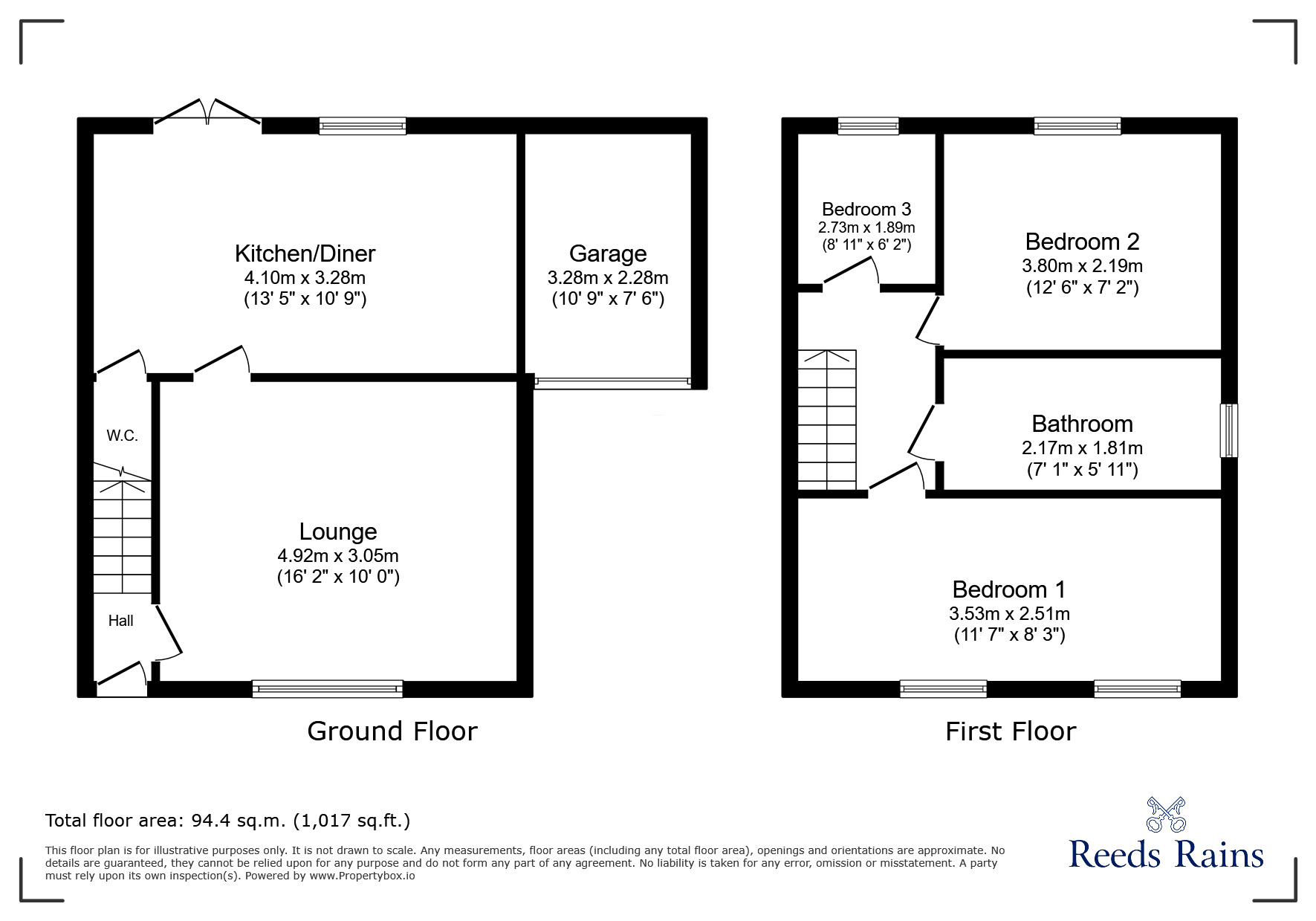 Floorplan of 3 bedroom Semi Detached House for sale, Dewhirst Close, Leadgate, Durham, DH8