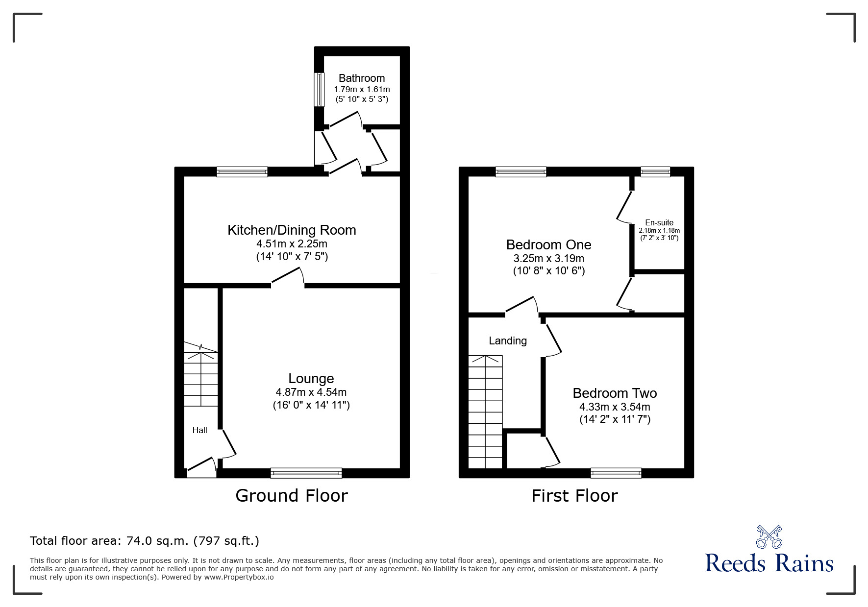 Floorplan of 2 bedroom Mid Terrace House for sale, South Cross Street, Consett, Durham, DH8