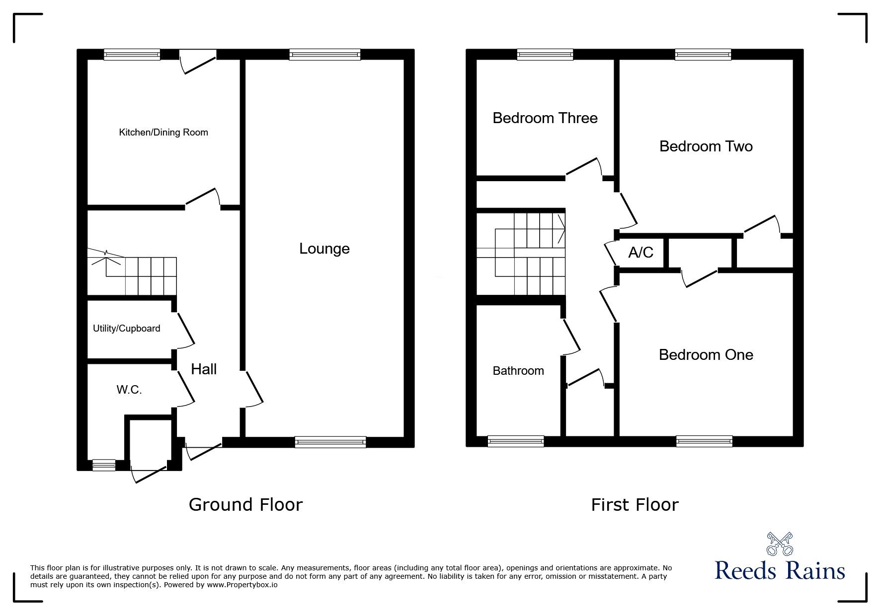 Floorplan of 3 bedroom Mid Terrace House for sale, High Ridge, Blackhill, County Durham, DH8