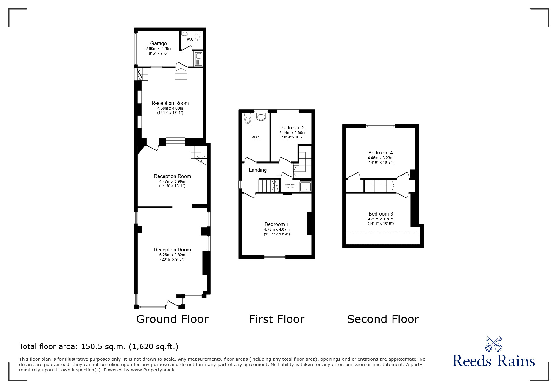 Floorplan of 4 bedroom End Terrace House for sale, Medomsley Road, Consett, Durham, DH8
