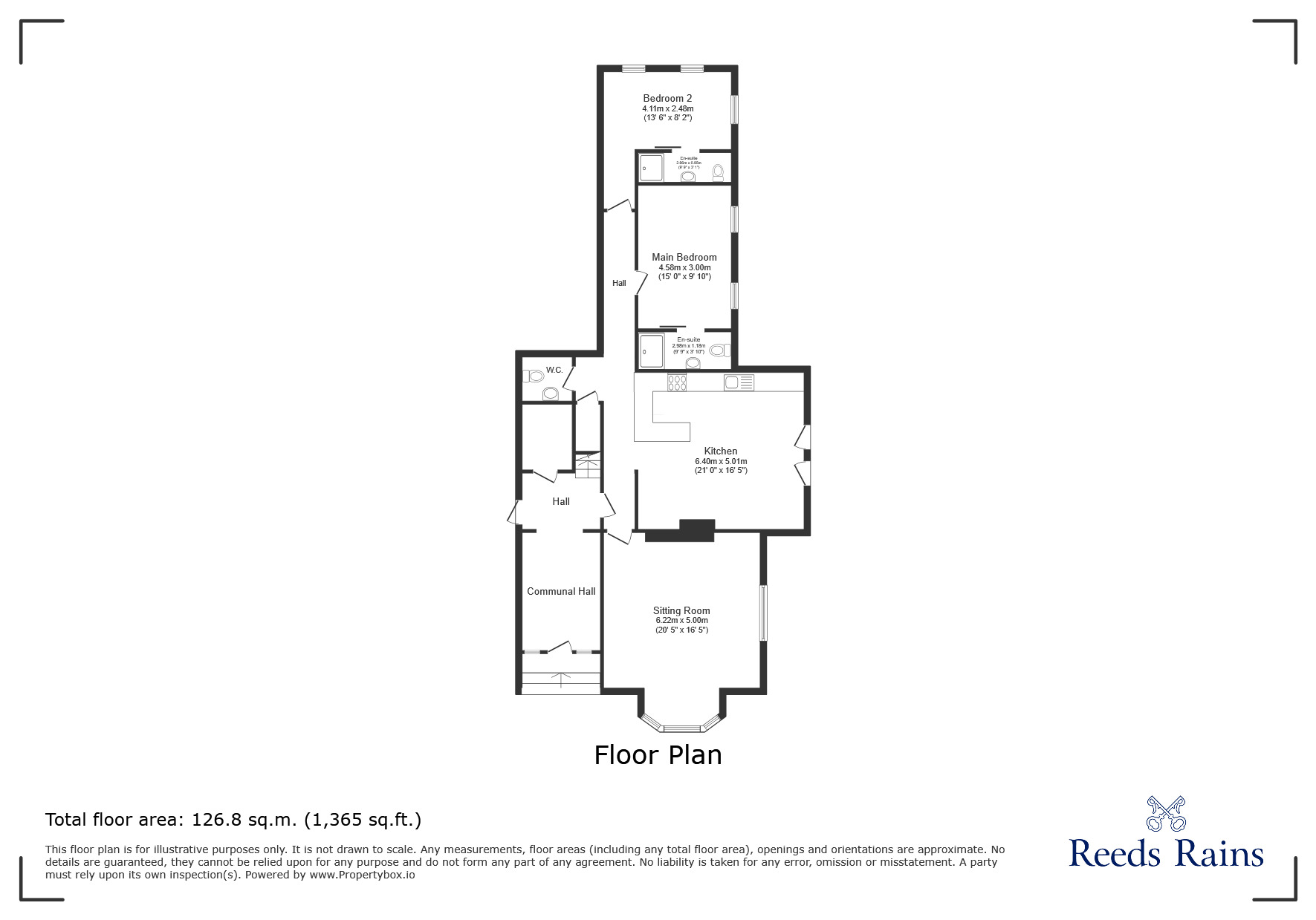 Floorplan of 2 bedroom Flat for sale, Leazes Lane, Wolsingham, Durham, DL13