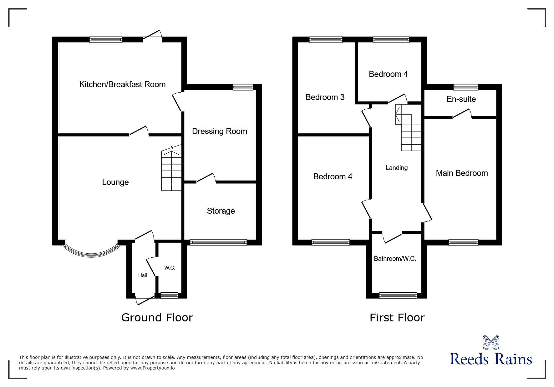 Floorplan of 4 bedroom Detached House for sale, Bells Wood Court, Consett, Durham, DH8