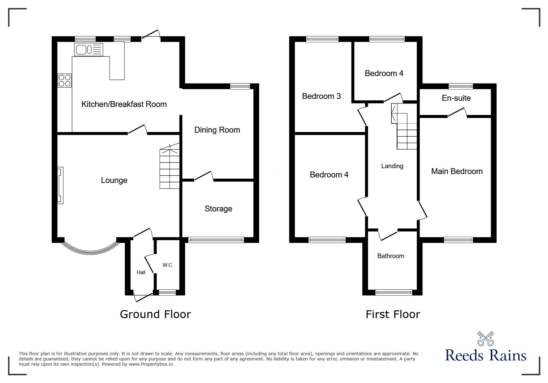 Floorplan of 4 bedroom Detached House for sale, Bells Wood Court, Consett, Durham, DH8