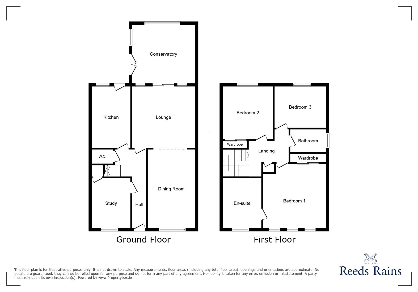 Floorplan of 3 bedroom Detached House for sale, Grassholme Close, Consett, Durham, DH8